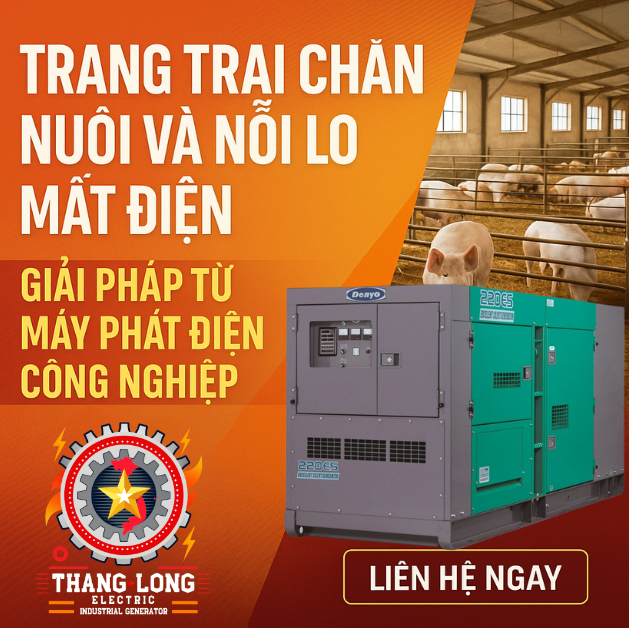 Máy phát điện công nghiệp cho trang trại