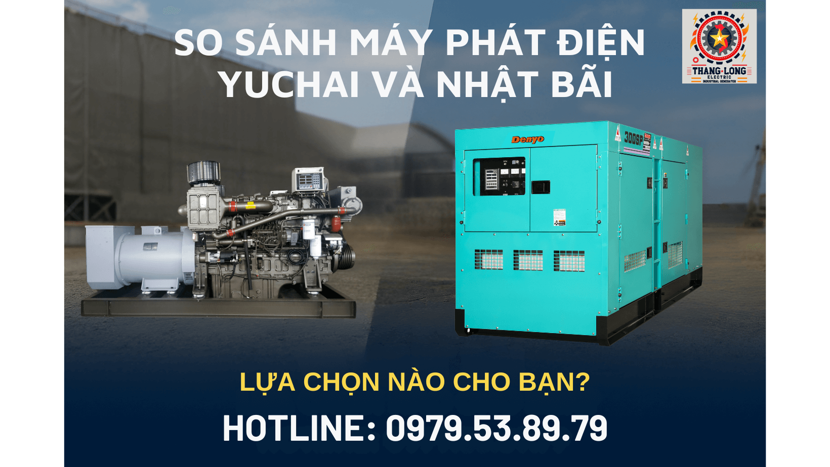 So sánh máy phát điện Yuchai và Nhật bãi
