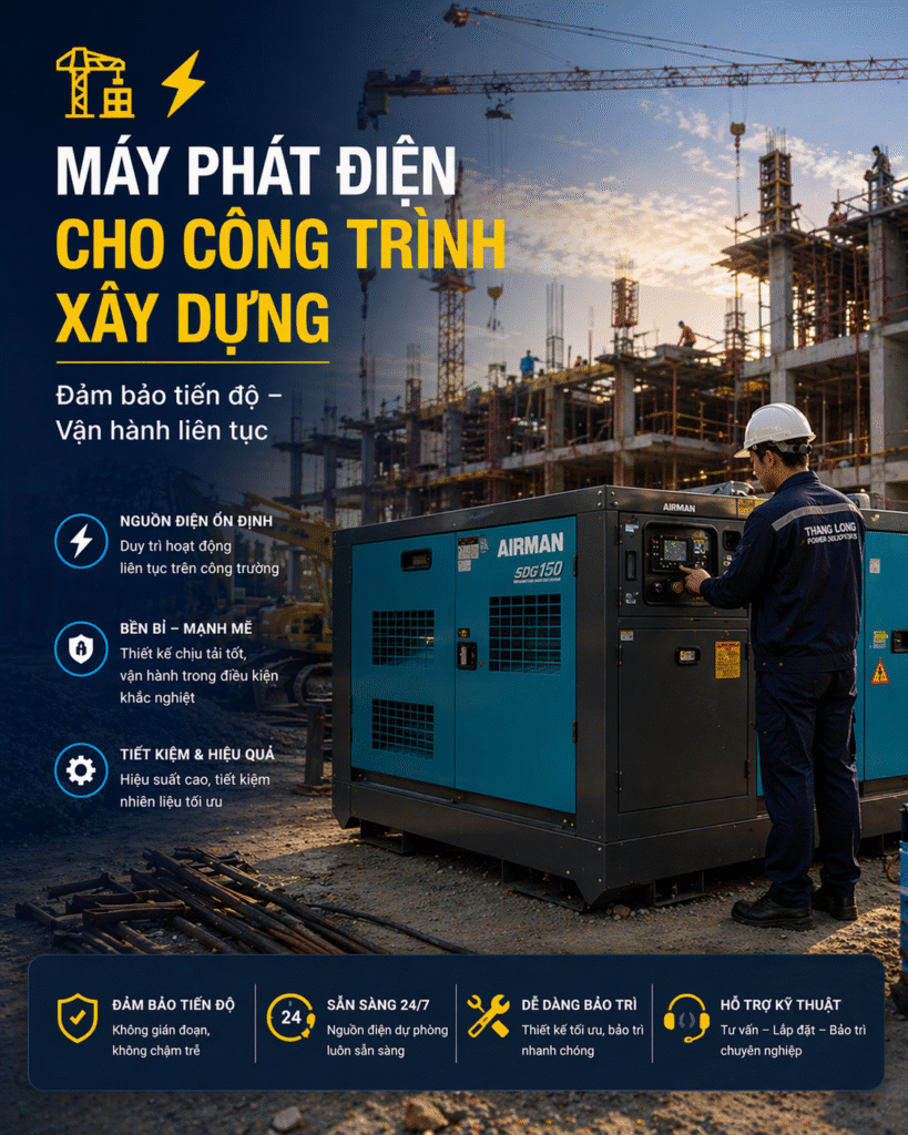 Máy phát điện công trình xây dựng