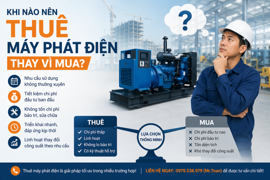 Nên mua hay thuê máy phát điện