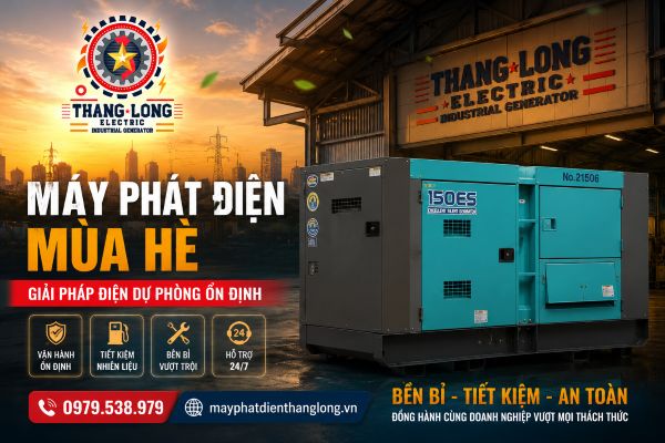 Máy phát điện mùa hè Denyo 150ES vận hành ổn định cho nhà xưởng và doanh nghiệp