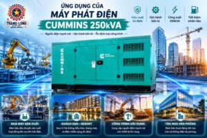 Máy phát điện Cummins 250kVA - Ứng dụng