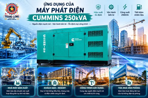 Máy phát điện Cummins 250kVA - Ứng dụng