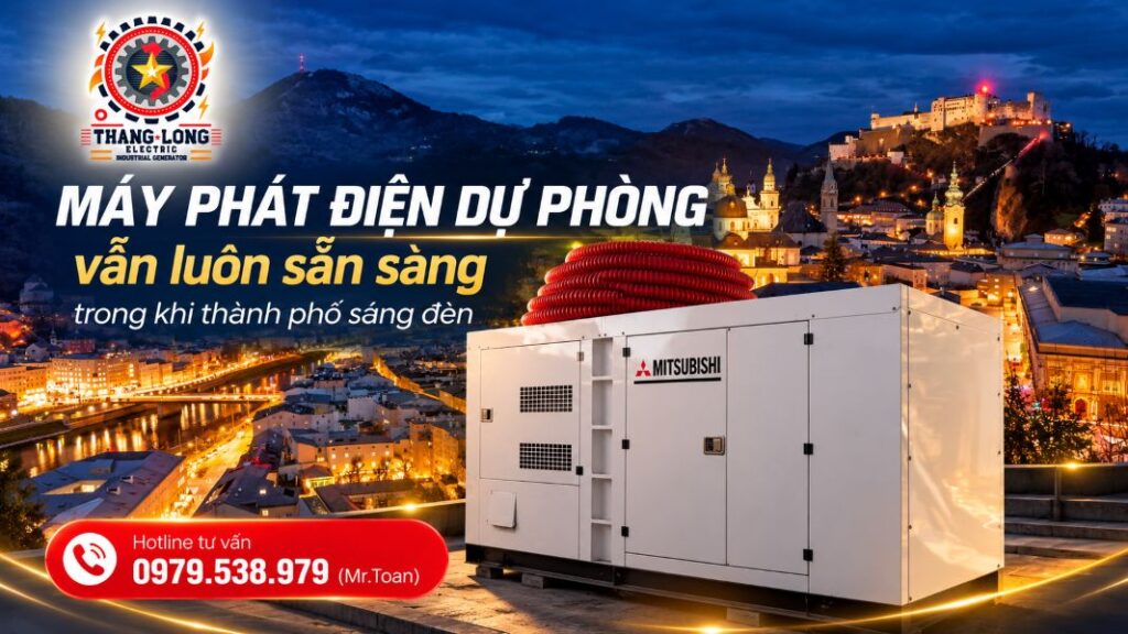 Máy phát điện dự phòng Thăng Long Electric luôn sẵn sàng khi thành phố sáng đèn